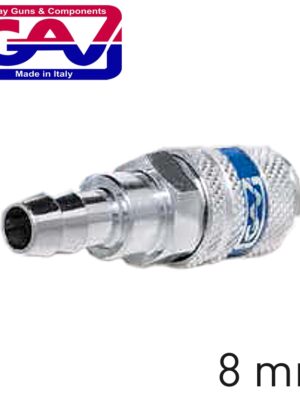 HARDENED STEEL QUICK COUPLER 8MM HOSE TAIL