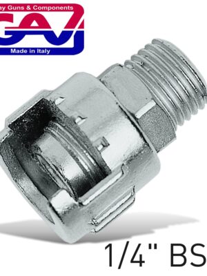 NIPPLE WITH METAL RING 1/4'M FOR BAYONET COUPLINGS