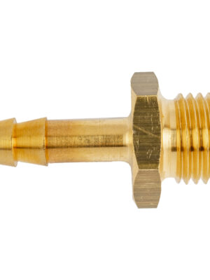 BRASS HOSE TAIL 1/4 M X 6MM