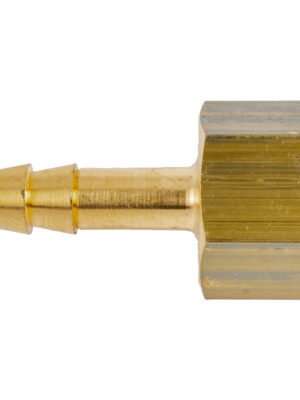 BRASS HOSE TAIL 1/4 F X 6MM