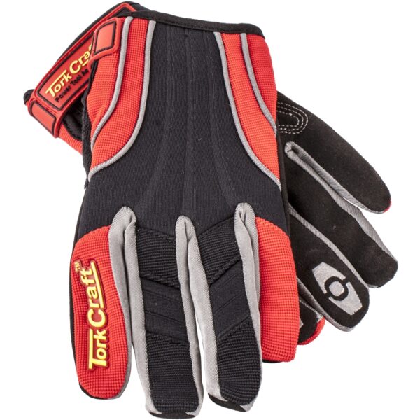 GL19.jpg MECHANIC GLOVE X-SMALL SYNT.LEATHER REINFORCED PALM SPANDEX RED