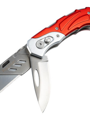 KN005.jpg KNIFE UTILITY S/STEEL BLADES FOLDABLE WITH 5 SPARE BLADES