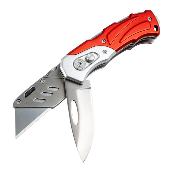 KN005.jpg KNIFE UTILITY S/STEEL BLADES FOLDABLE WITH 5 SPARE BLADES