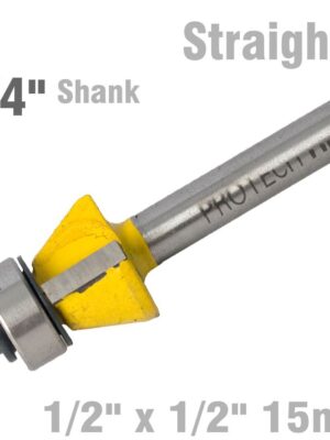 BEVEL TRIM BIT 1/2' X 1/2' 15DEG 1/4' SHANK