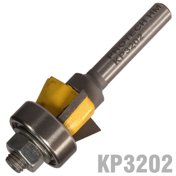 KP3202.jpg BEVEL TRIM BIT 1/2' X 3/8' THREE FLUTE 22 1/4' SHANK