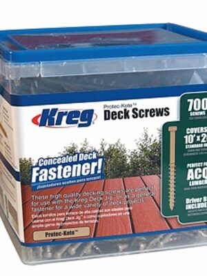 KREG PROTEC-KOTE DECK SCREWS 2' #8 COARSE PAN HEAD 700CT