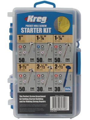 KREG POCKET-HOLE SCREW STARTER KIT 260PCE
