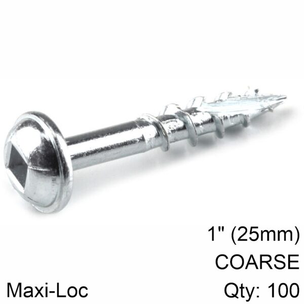 KR20SML-C1-100-INT.jpg KREG ZINC POCKET HOLE SCREWS 25MM 1.00' #8 COARSE THREAD MX LOC 100CT
