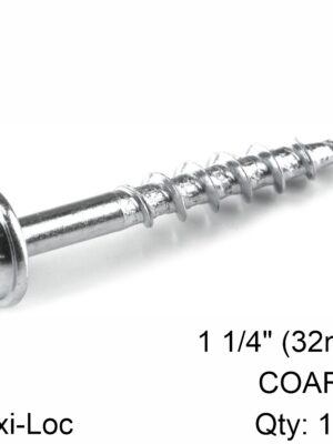 KR20SML-C125-1200.jpg KREG ZINC POCKET HOLE SCREWS 32MM 1.25' #8 COARSE THREAD MX LOC 1200CT