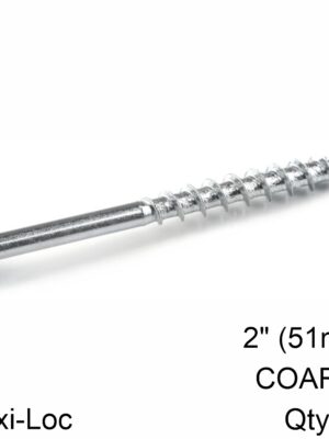 KREG ZINC POCKET HOLE SCREWS 51MM 2.00' #8 COARSE THREAD MX LOC 50CT