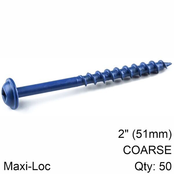 KR20SML-C2B-50.jpg KREG BLUE KOTE POCKET HOLE SCREWS 51MM 2.00' #8 COARSE THREAD MX LOC 5