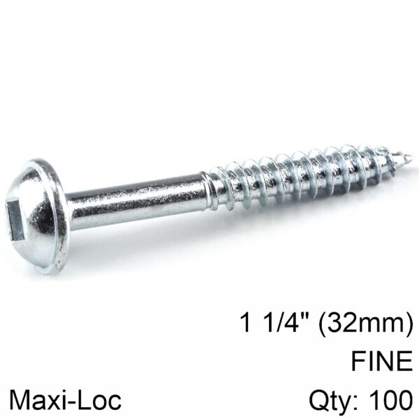 KR20SML-F125-100-INT.jpg KREG ZINC POCKET HOLE SCREWS 32MM 1.25' #7 FINE THREAD MX LOC 100CT