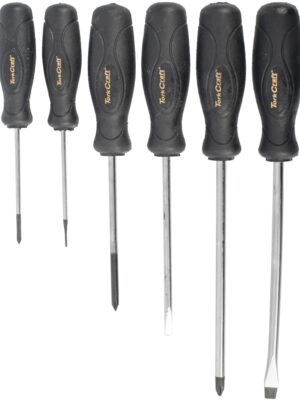 6PC SCREWDRIVER SET BLACK HANDLE