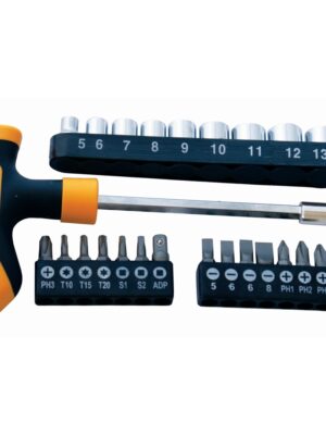 KT7124.jpg SCREWDRIVER BIT & SOCKET SET 24 PC T BAR