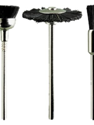 ASSORTED BLACK BRISTLE BRUSHES. 3PCS