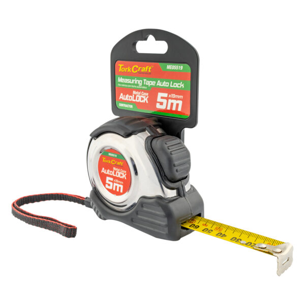 ME05519.jpg MEASURING TAPE SELF LOCK 5M X 19MM S/S & RUBBER CASING MATT FINISH