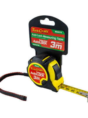 MEASURING TAPE AUTOLOCK 3M X 16MM RUBBER CASING MATT FINISH