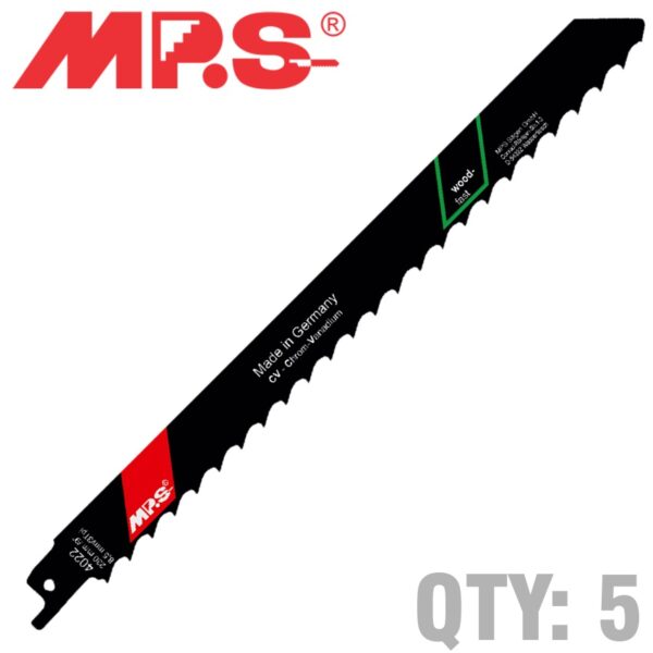 MPS4022.jpg SABRE SAW BLADE SOFT WOOD, CONST AND FIREWOOD 230MM 3 TPI 5/PACK