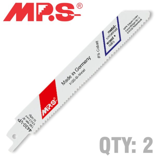 MPS4430-VP-2.jpg SABRE SAW BLADE 150MM 14/10 TPI 2/PACK