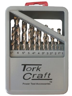 DRILL BIT SET 19PCE HSS GROUND BRIGHT FINISH