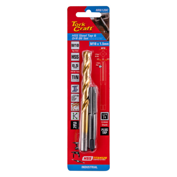NR6120C.jpg TAP HSS 10X1.5 & DRILL 8.5MM 2PC SET