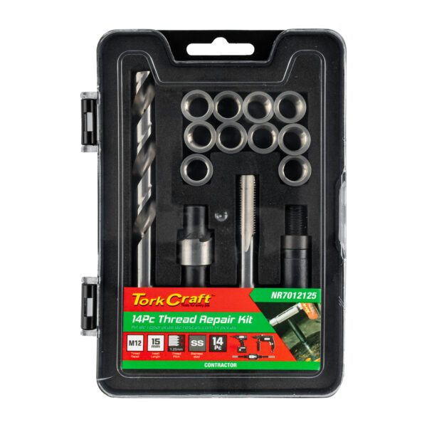 NR7012125.jpg THREAD REPAIR KIT 14PC M12 X 1.25 X 15MM FLANGE INSERT