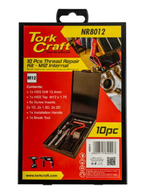 NR8012.jpg THREAD REPAIR KIT 10PC M12 X 1.75MM INTERNAL (METAL BOX)