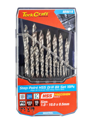PRECISION-MAX STEP POINT 19PCE DRILL SET 1-10MM X 0.5MM