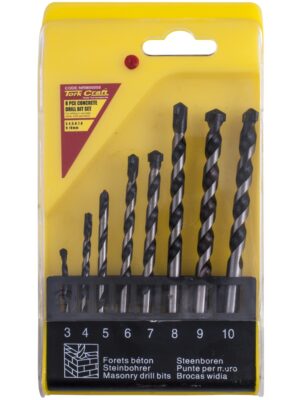MASONRY DRILL BIT SET 8PC 3-4-5-6-7-8-9-10MM