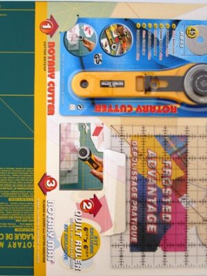 OLFA QUILTING KIT WITH ROTARY CUTTER&RULE & MAT