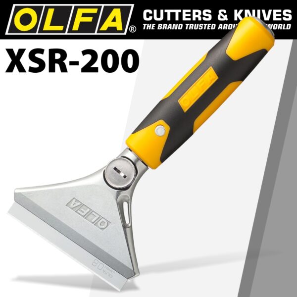 OLF20XSR-200.jpg OLFA HEAVY DUTY SCRAPER 200MM WITH 0.8MM BLADE AND SAFETY BLADE COVER