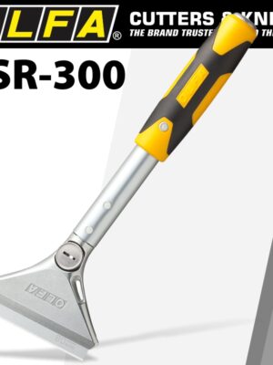 OLFA HEAVY DUTY SCRAPER 300MM WITH 0.8MM BLADE AND SAFETY BLADE COVER