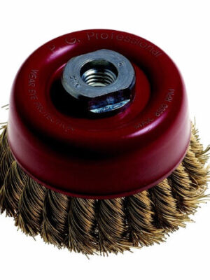 WIRE CUP BRUSH KNOTTED 100MM