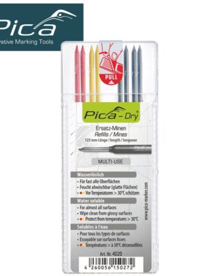 PICA DRY REFILLS 8PC SET 2 X RED, 2 X YELLOW, 4 X GRAPHITE