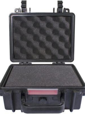 HARD CASE 250X220X120MM OD WITH FOAM BLACK WATER & DUST PROOF (221609)