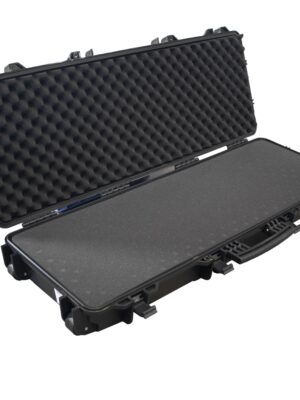 PLC1043513.jpg PLASTIC CASE 1040 X 350 X 130MM OD WITH FOAM BLACK RIFLE CASE WATER &