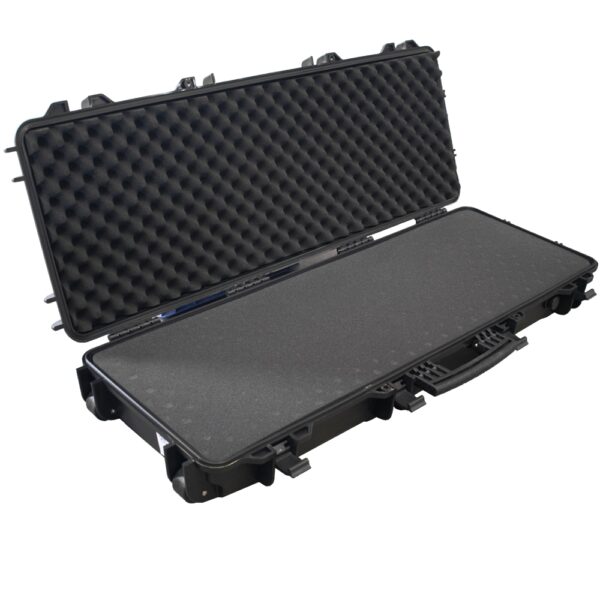 PLC1043513.jpg PLASTIC CASE 1040 X 350 X 130MM OD WITH FOAM BLACK RIFLE CASE WATER &
