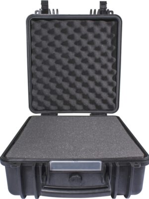 HARD CASE 425X370X210MM OD WITH FOAM BLACK WATER & DUST PROOF (333517)