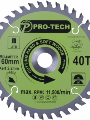 SAW BLADE TCT 160 X 2.2 X 20 X 40T WOOD PROF.