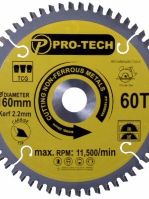PT16060AL.jpg SAW BLADE TCT 160 X 2.2 X 20 X 60T ALUM. PROF.