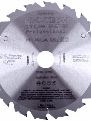 SAW BLADE TCT 210X2.4X30X18T WOOD PROF. PRO-TECH FES. TS75