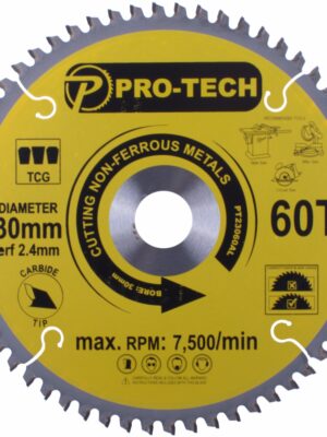 SAW BLADE TCT 230 X 2.4 X 30 X 60T ALUM. PROF.