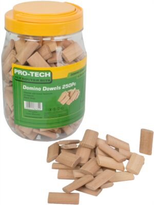 PTD0640.jpg DOMINO TENON 6X40MM 250PC JAR BEECH WOOD