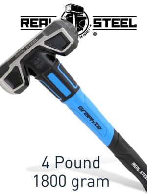 HAMMER SLEDGE/CROSS STRIKE 1.8KG 4LB GRAPH. HANDLE REAL STEEL