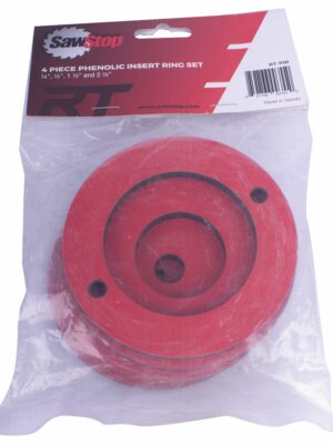 PHENOLIC INSERT RING 4PC SET 0.25'/0.5'/1.5'/2.5' FOR ROUTER LIFT RT-L