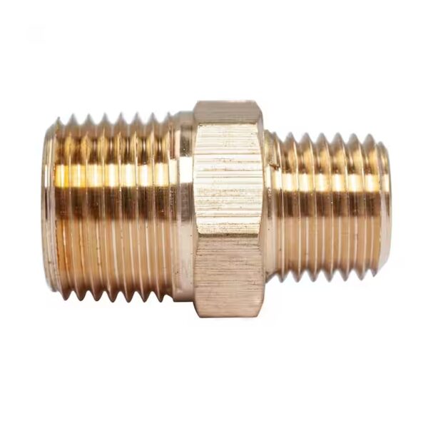 SB1214.jpg NIPPLE BRASS 3/8X1/2 M/M