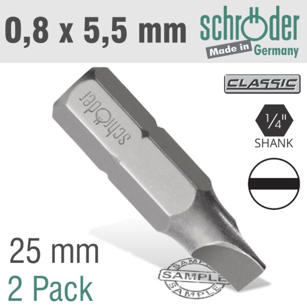 SC20242.jpg SLOTTED BIT 0.8X5.5MM 25MM 2CD