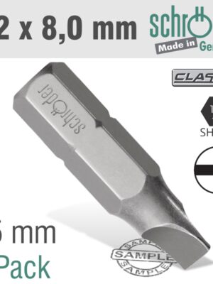 SLOTTED BIT 1.2X8MM 25MM 2CD