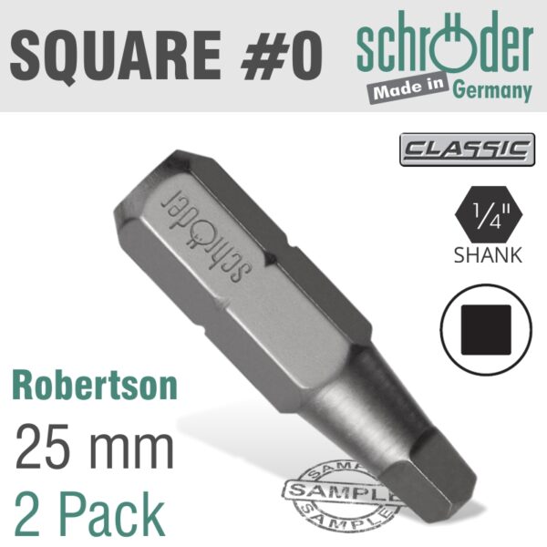 SC21402.jpg SQ.RECESS N.0X25MM BIT 2CD