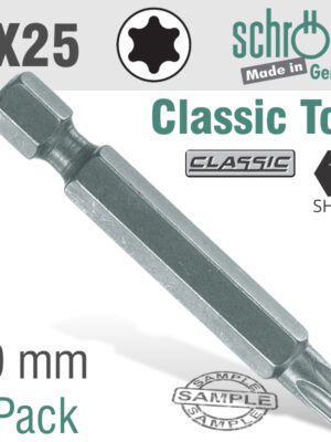 TORX TX25 CLASSIC POWER BIT 50MM 2CD